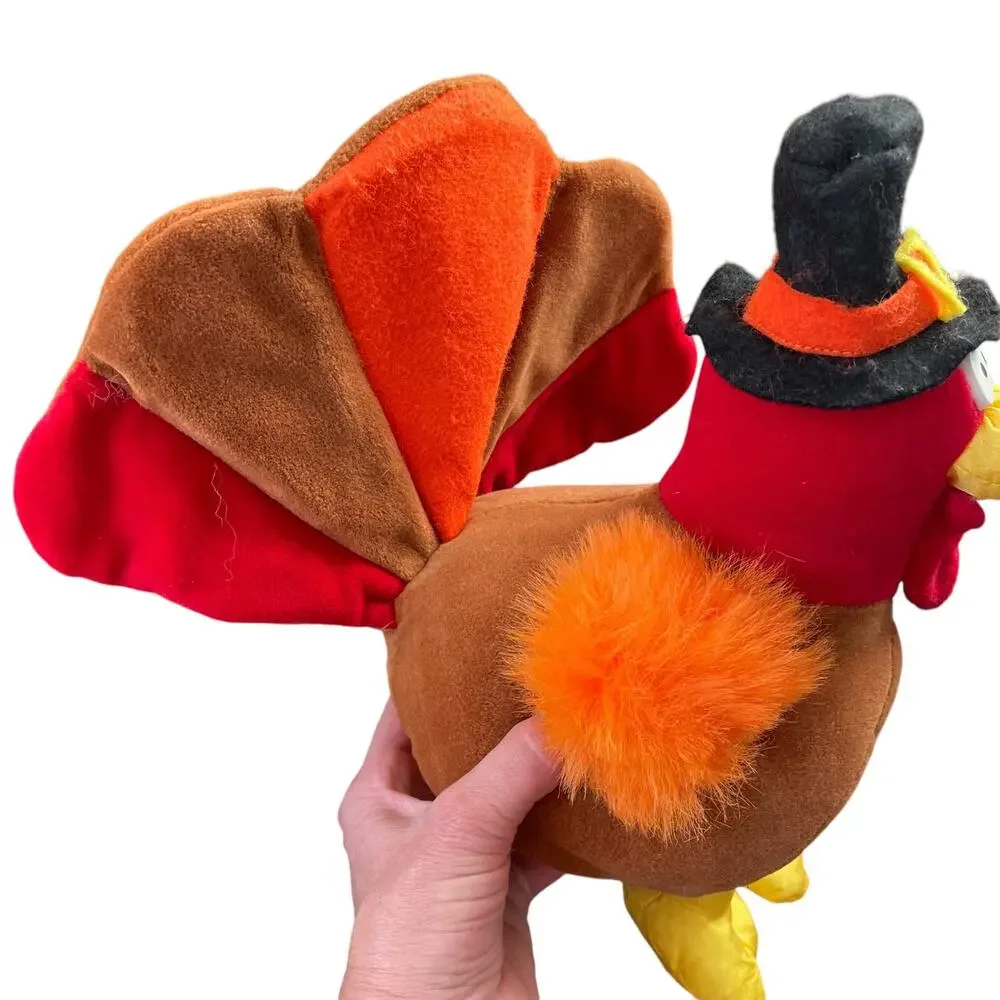 Vintage Gibson Greetings Turkey Plush 1994 Mr Gobbles Thanksgiving Stuffed Bird
